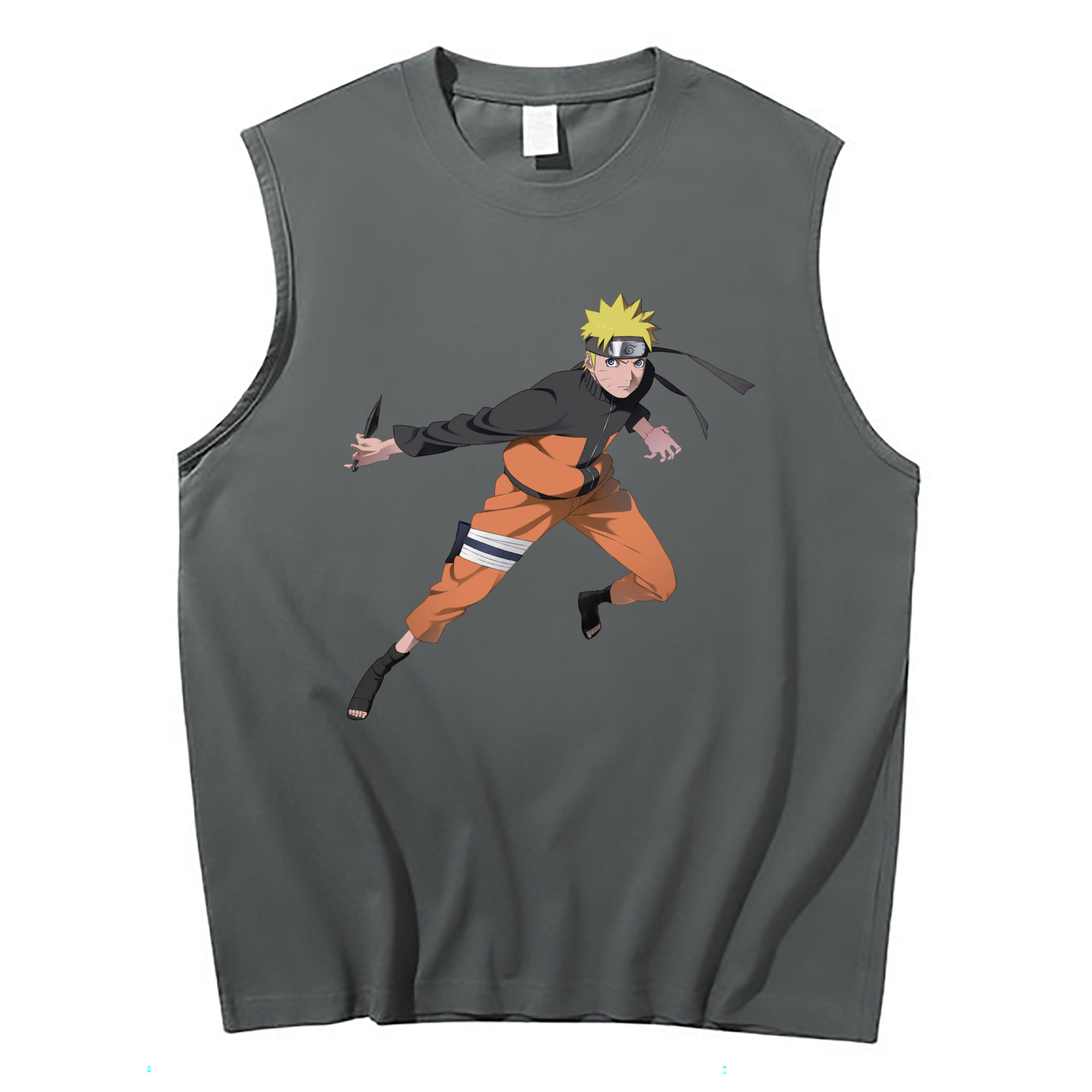 （画像用） NARUTO -ナルト- うずまき ナルト Uzumaki Naruto コットン100％タンクトップ（フロントプリント）
